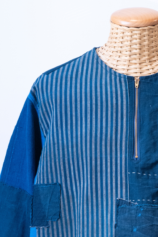 Boro pullover shirt 継縞-Tsugijima