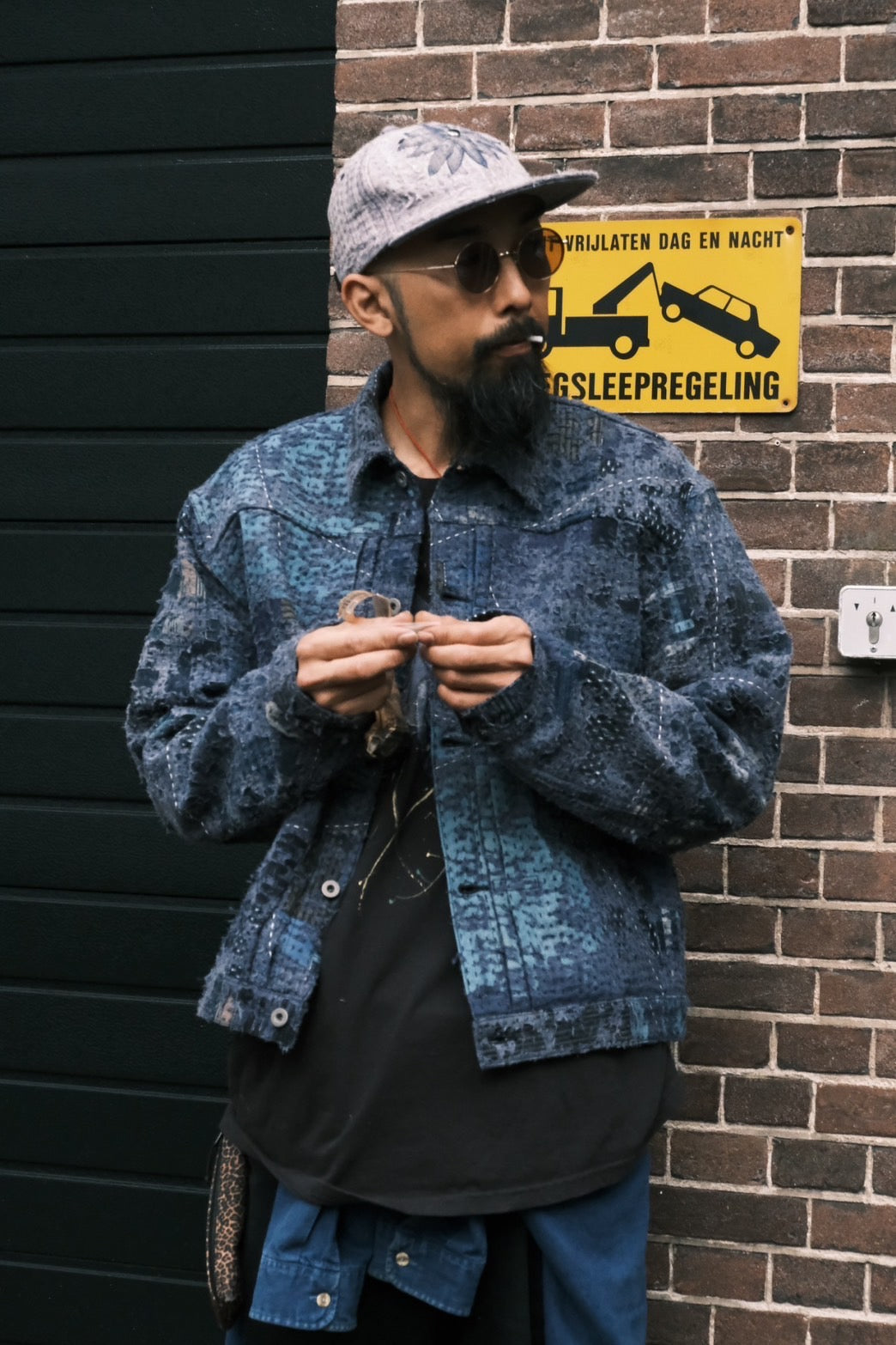 Boro sashiko baseball cap