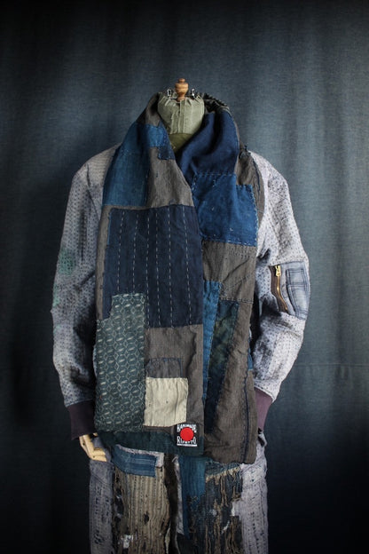 Vintage Boro Winter Scarf (着物/Kimono)