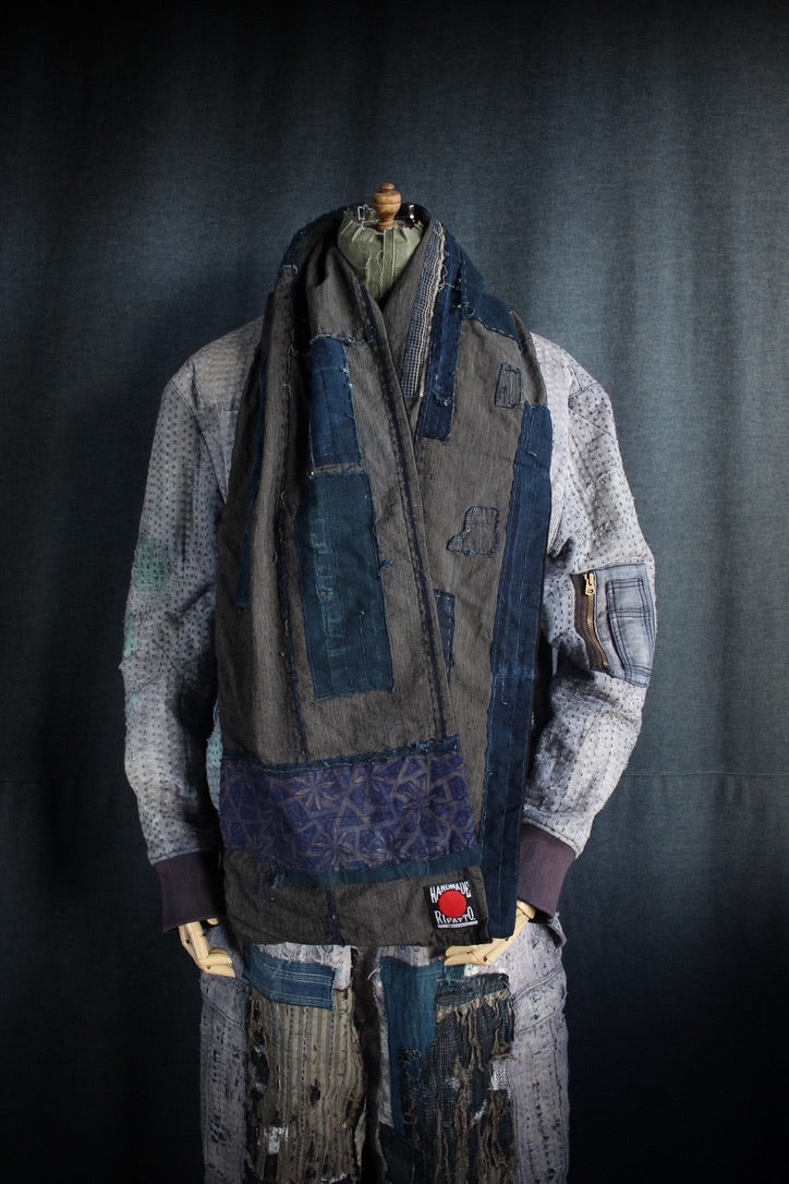Vintage Boro Winter Scarf (着物/Kimono)