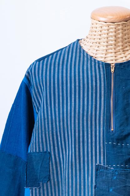 Boro pullover shirt 継縞-Tsugijima
