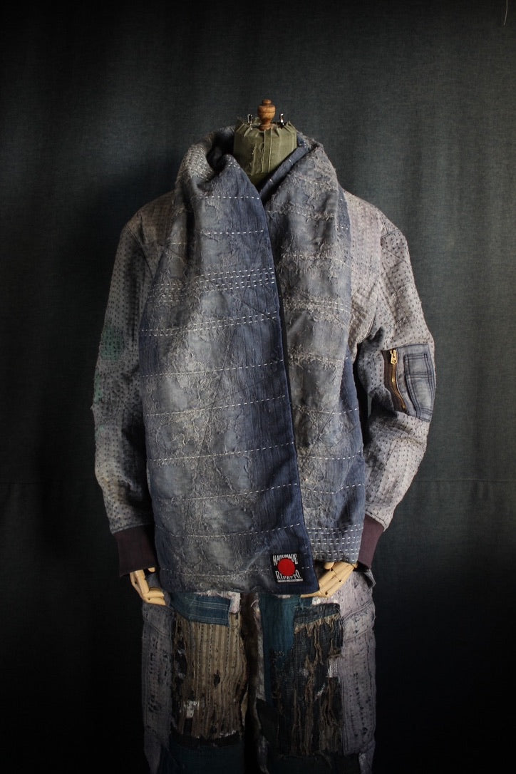 Boro Winter Scarf (藍染/Indigo)
