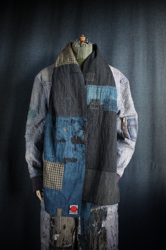 Vintage Boro Winter Scarf (着物/Kimono)