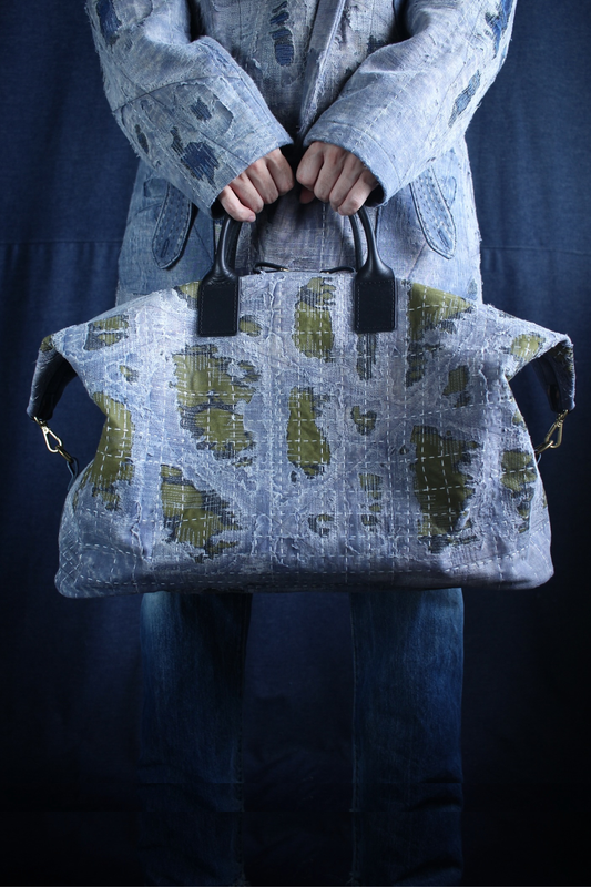 Boro sashiko boston bag