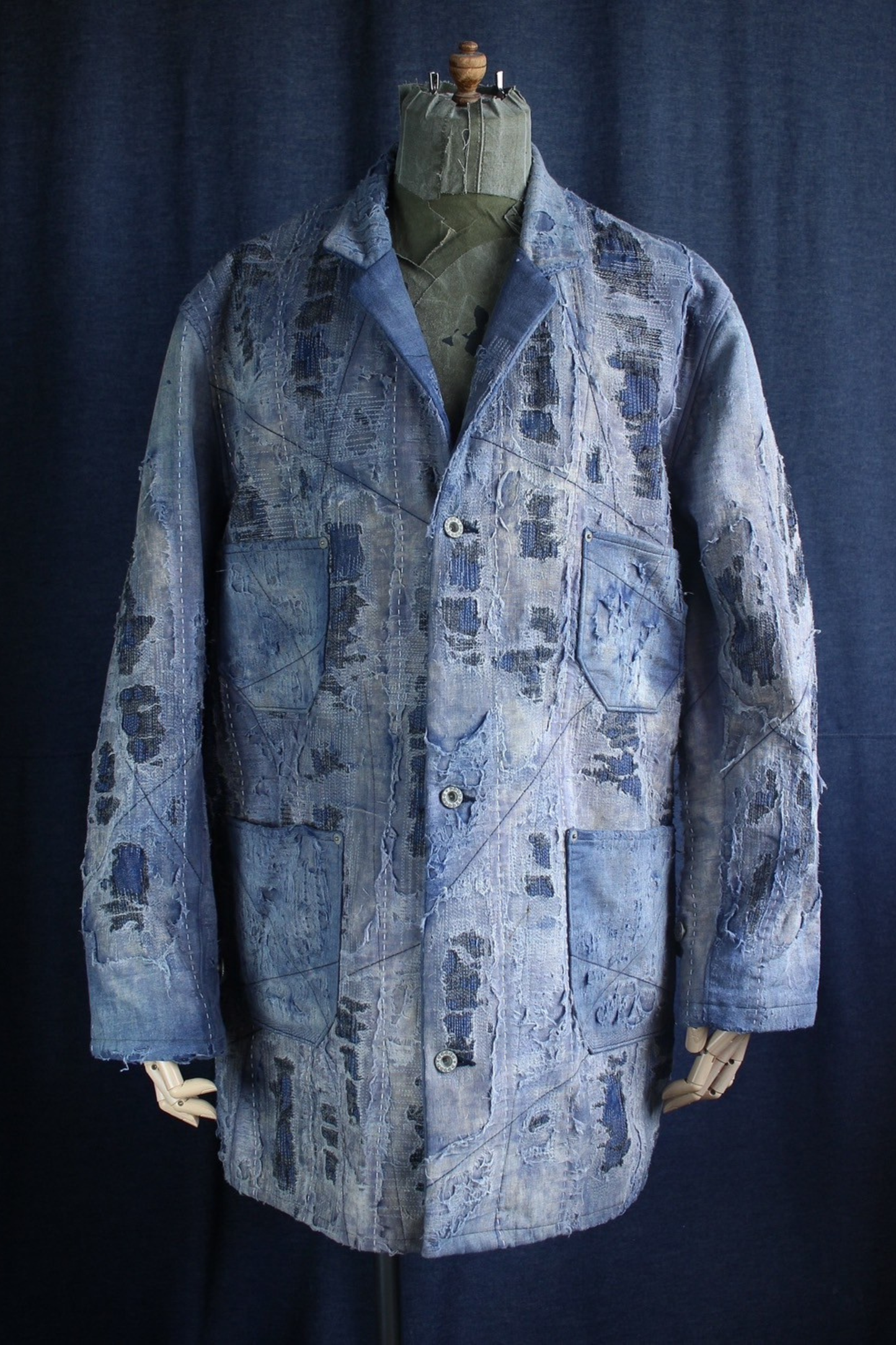 Boro denim coat