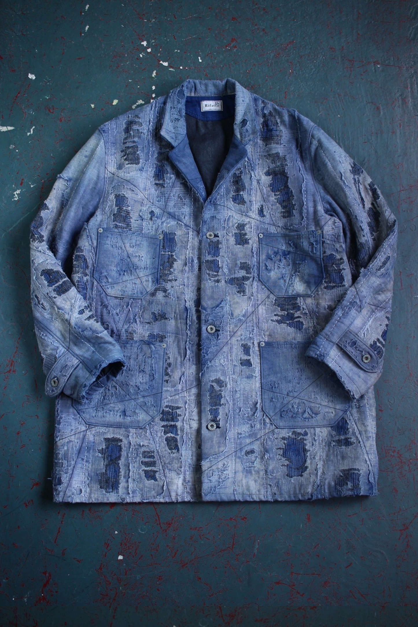 Boro denim coat