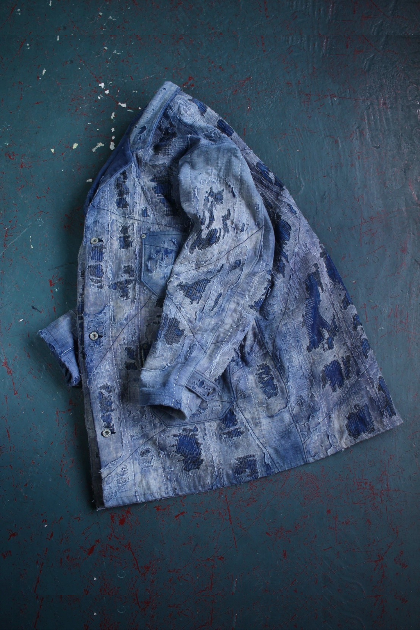 Boro denim coat