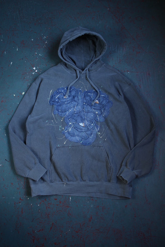 Boro flower hoodie - Rose
