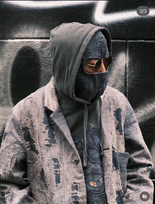Boro sashiko balaclava