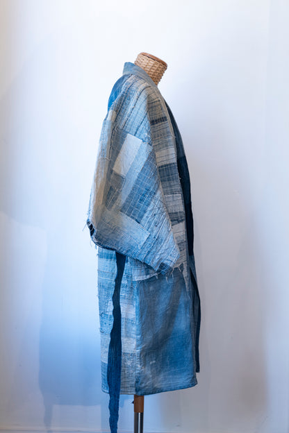 Denim kimono long coat