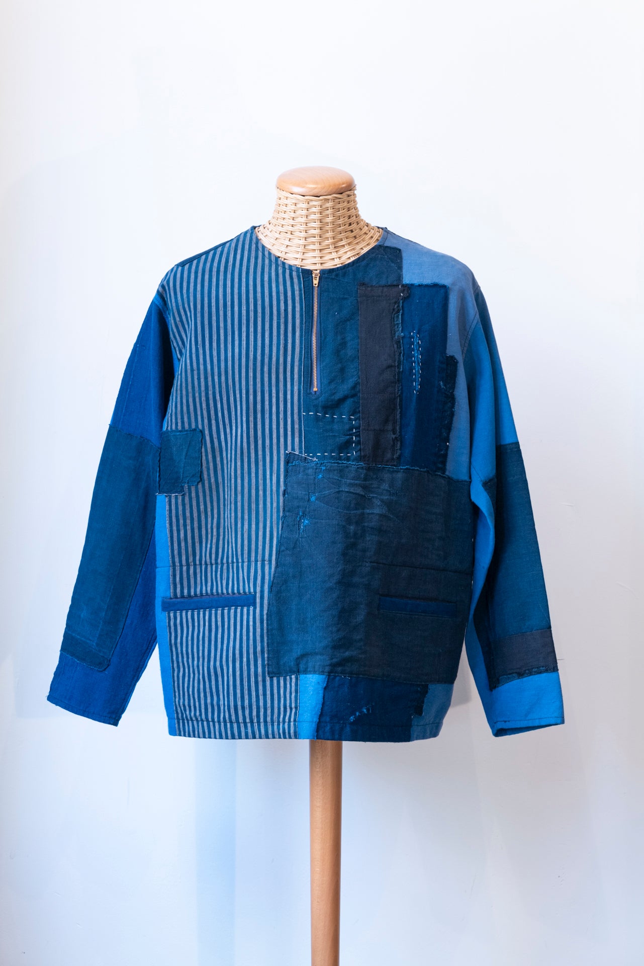Boro pullover shirt 継縞-Tsugijima