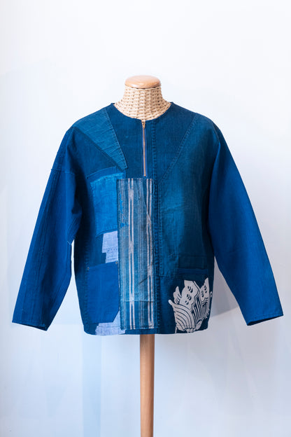 Boro pullover shirt 藍蝶-Aichō