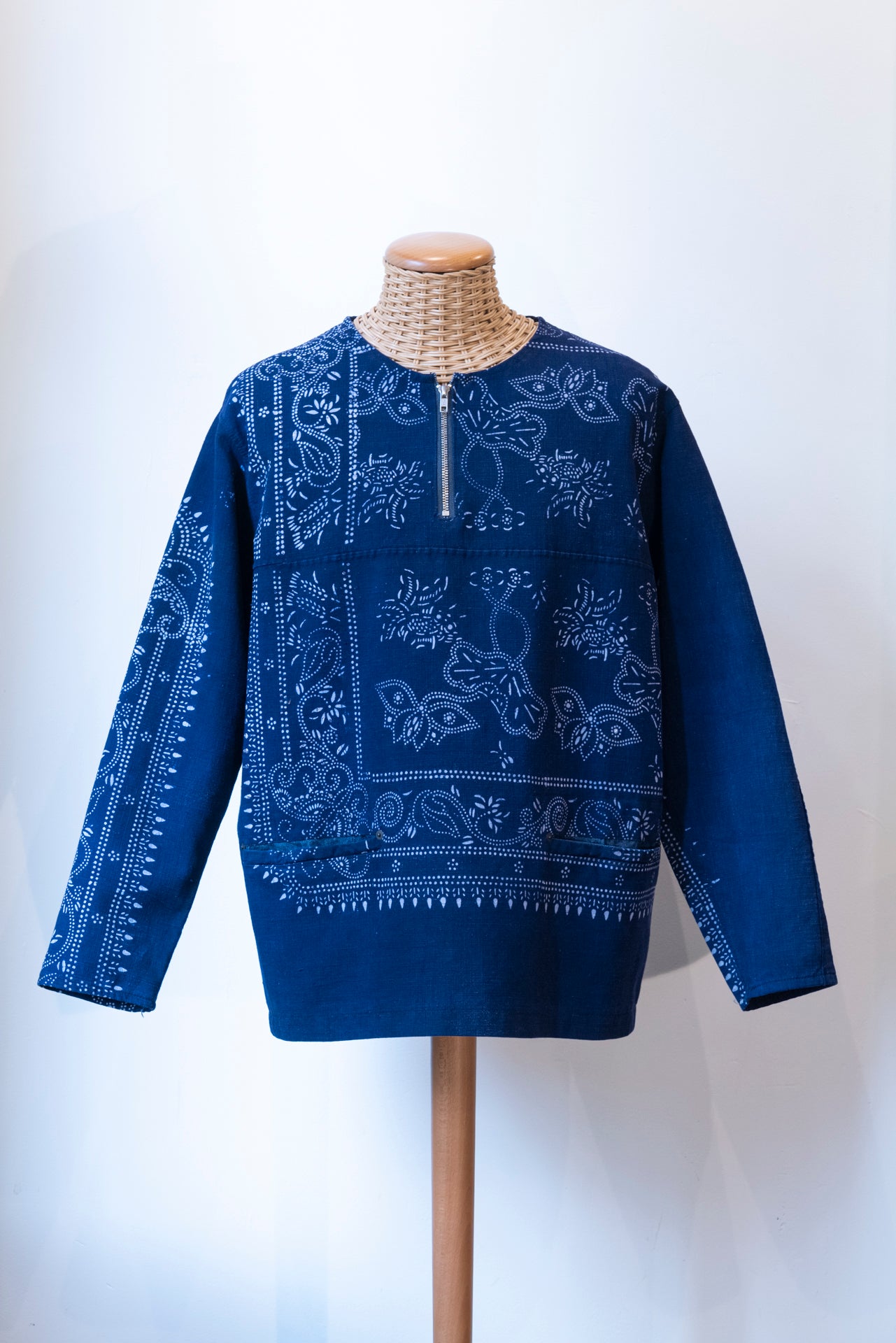 Boro pullover shirt 藍紋-Aimon