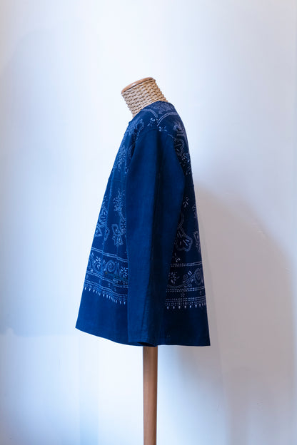 Boro pullover shirt 藍紋-Aimon