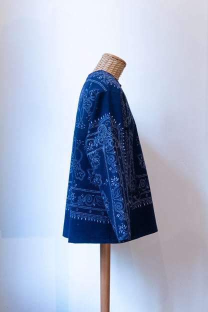 Boro pullover shirt 藍紋-Aimon