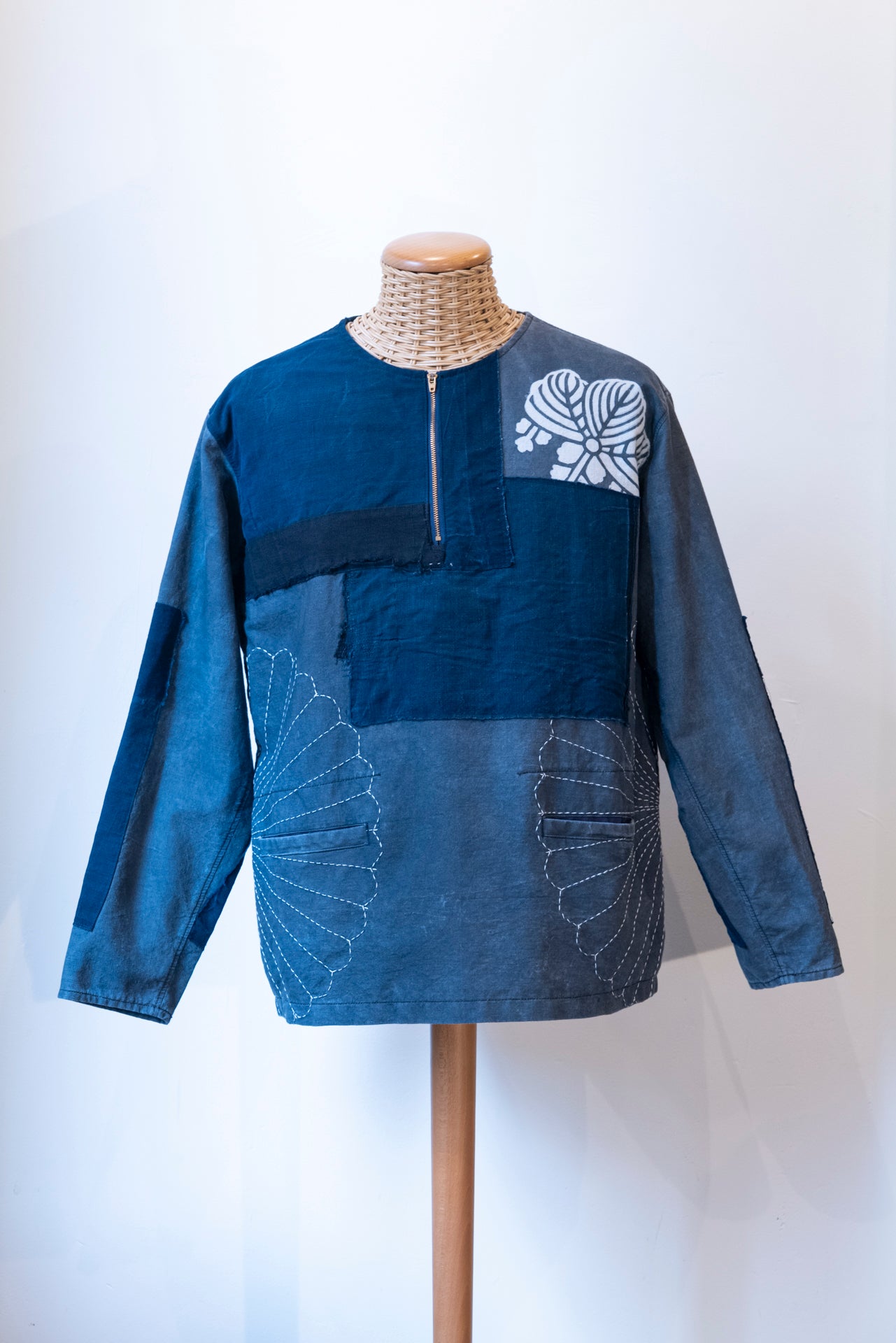 Boro pullover shirt 残菊-Zangiku