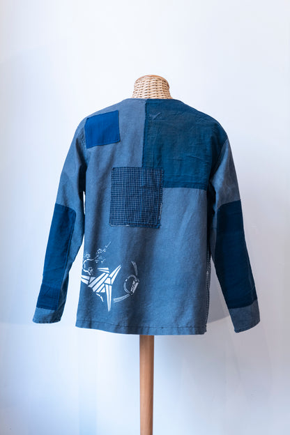 Boro pullover shirt 残菊-Zangiku