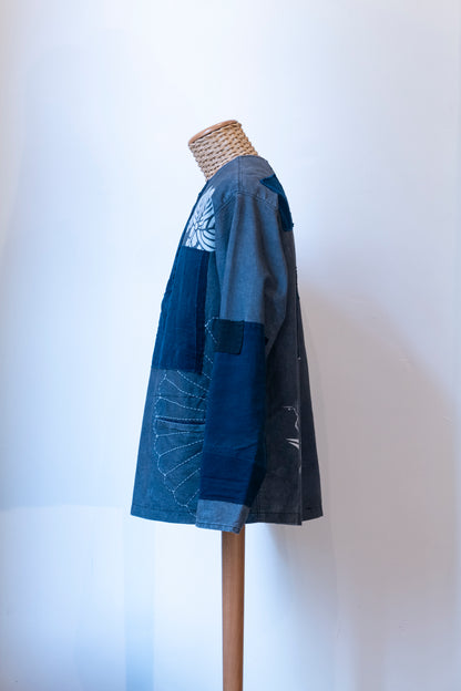 Boro pullover shirt 残菊-Zangiku
