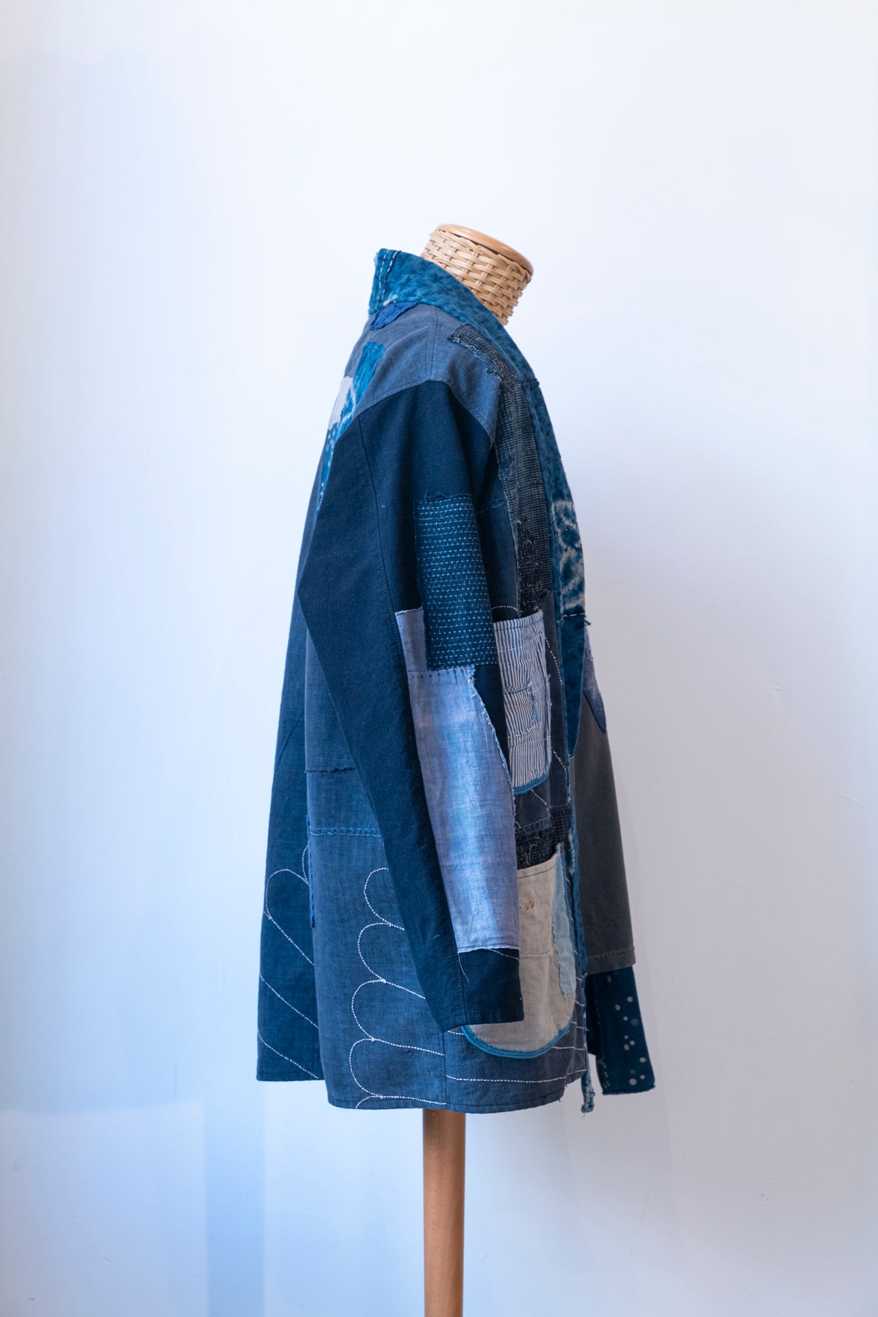 Haori Jacket L 藍花-Aika
