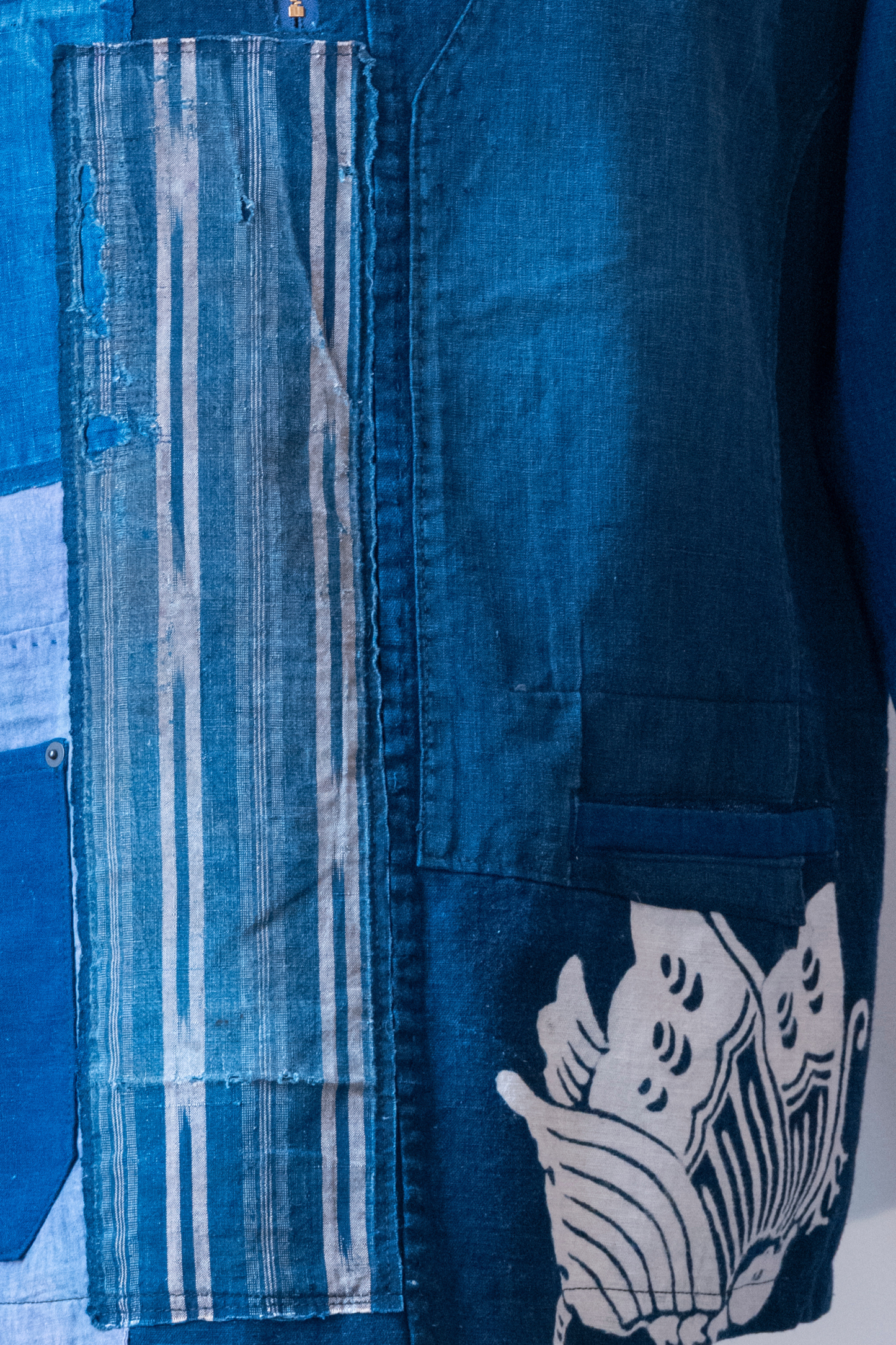 Boro pullover shirt 藍蝶-Aichō